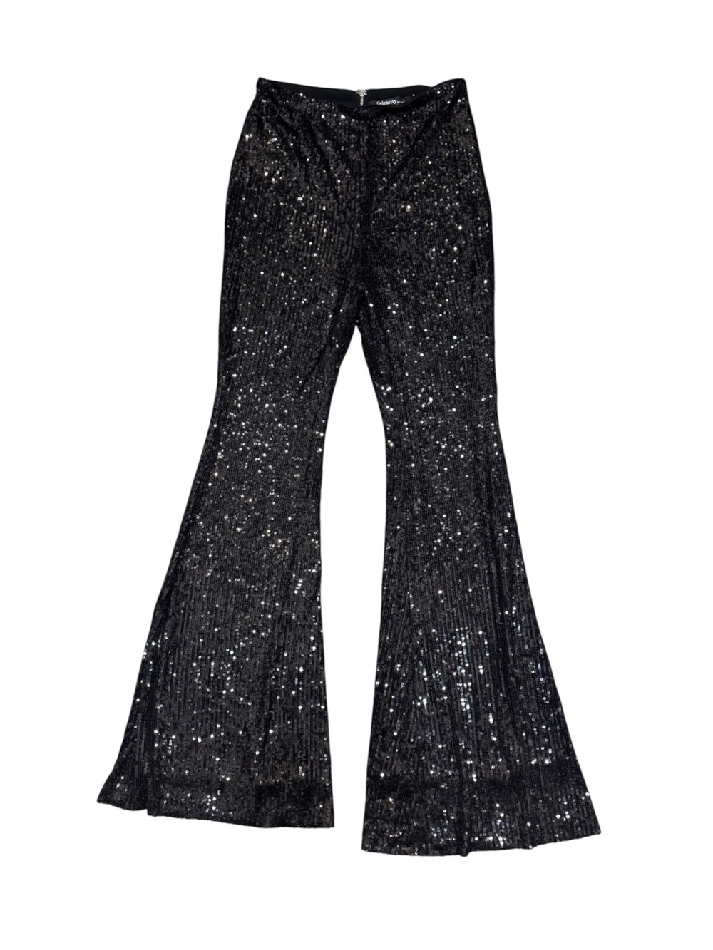 Hera Collection Black Sequin Flare Pants